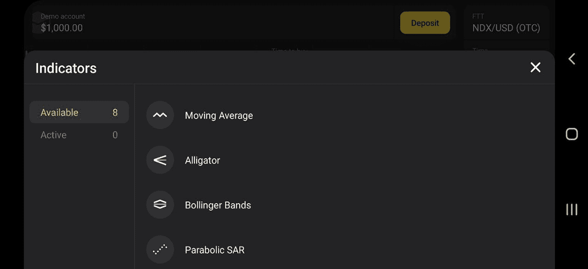 binomo indicators